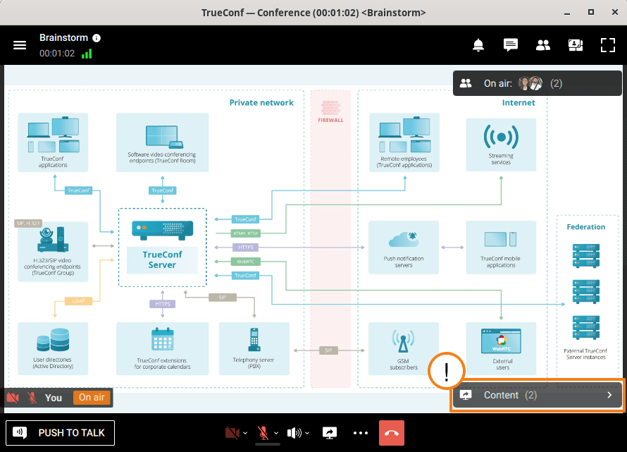 Document sharing in TrueConf