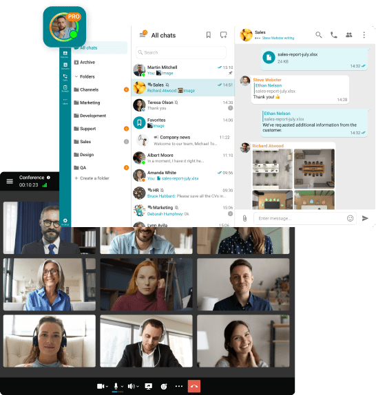 High-quality content sharing in TrueConf Server Free